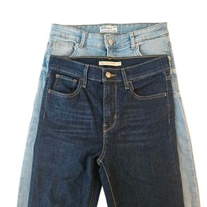 Women's Denim Jeans Set - Dark Blue and Light Blue